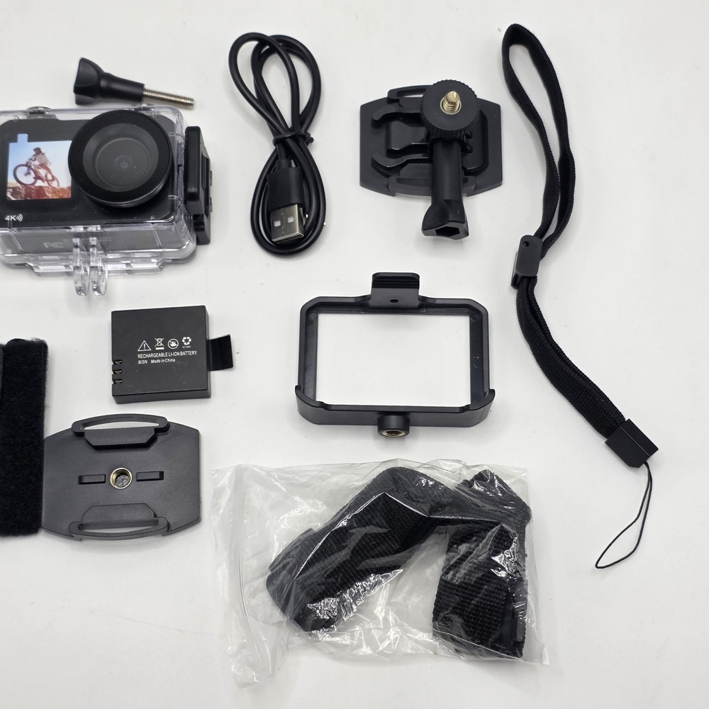 Vivitar Action Camera DVR923KIT Black 4K Waterproof Sports Cam Kit Vlogging Gear